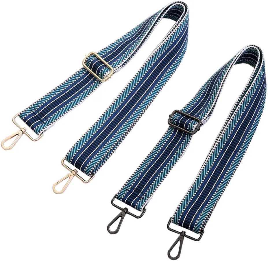 Multicolor Canvas 2" Wide Strap Replacement Purse Strap Replacement Removable Crossbody Strap for Handbags