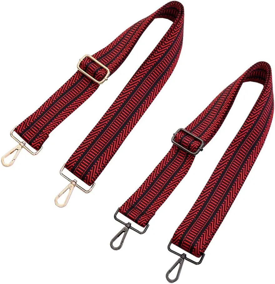 Multicolor Canvas 2" Wide Strap Replacement Purse Strap Replacement Removable Crossbody Strap for Handbags