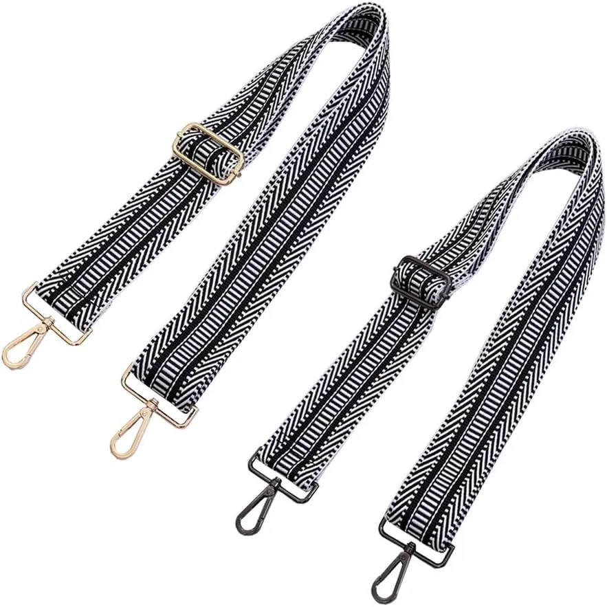 Multicolor Canvas 2" Wide Strap Replacement Purse Strap Replacement Removable Crossbody Strap for Handbags