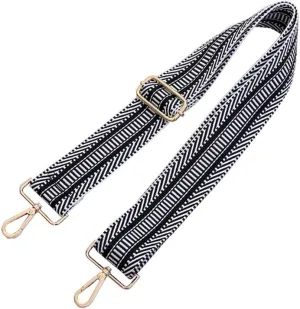 Multicolor Canvas 2" Wide Strap Replacement Purse Strap Replacement Removable Crossbody Strap for Handbags