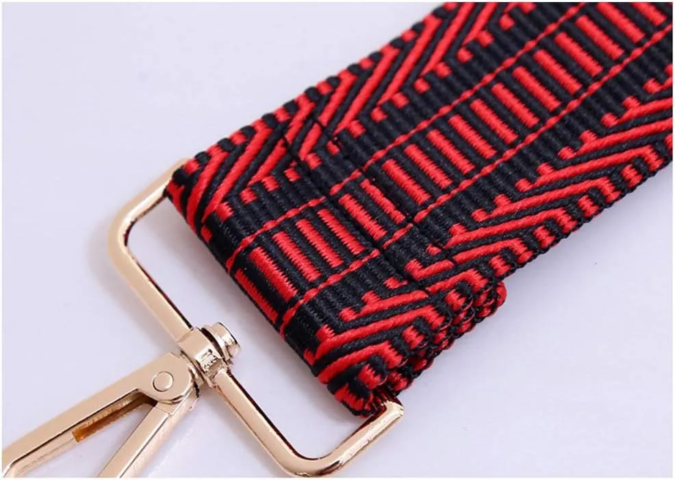 Multicolor Canvas 2" Wide Strap Replacement Purse Strap Replacement Removable Crossbody Strap for Handbags