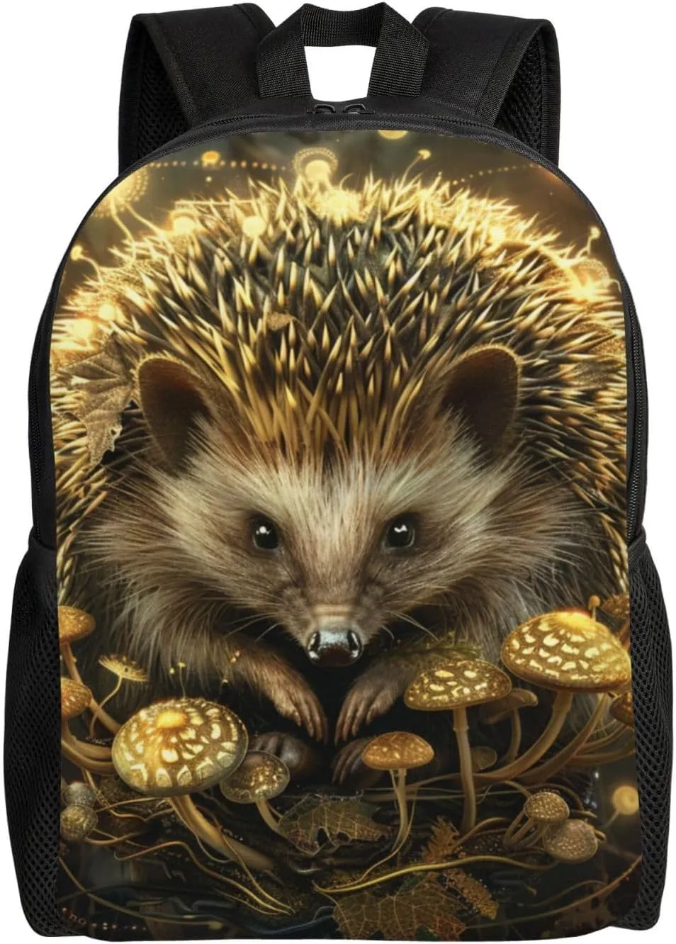 Mushroom Hedgehog Backpack Waterproof Anti Theft Durable Light Laptop Bag Backpacks For Women Men Travel Gym Backpack