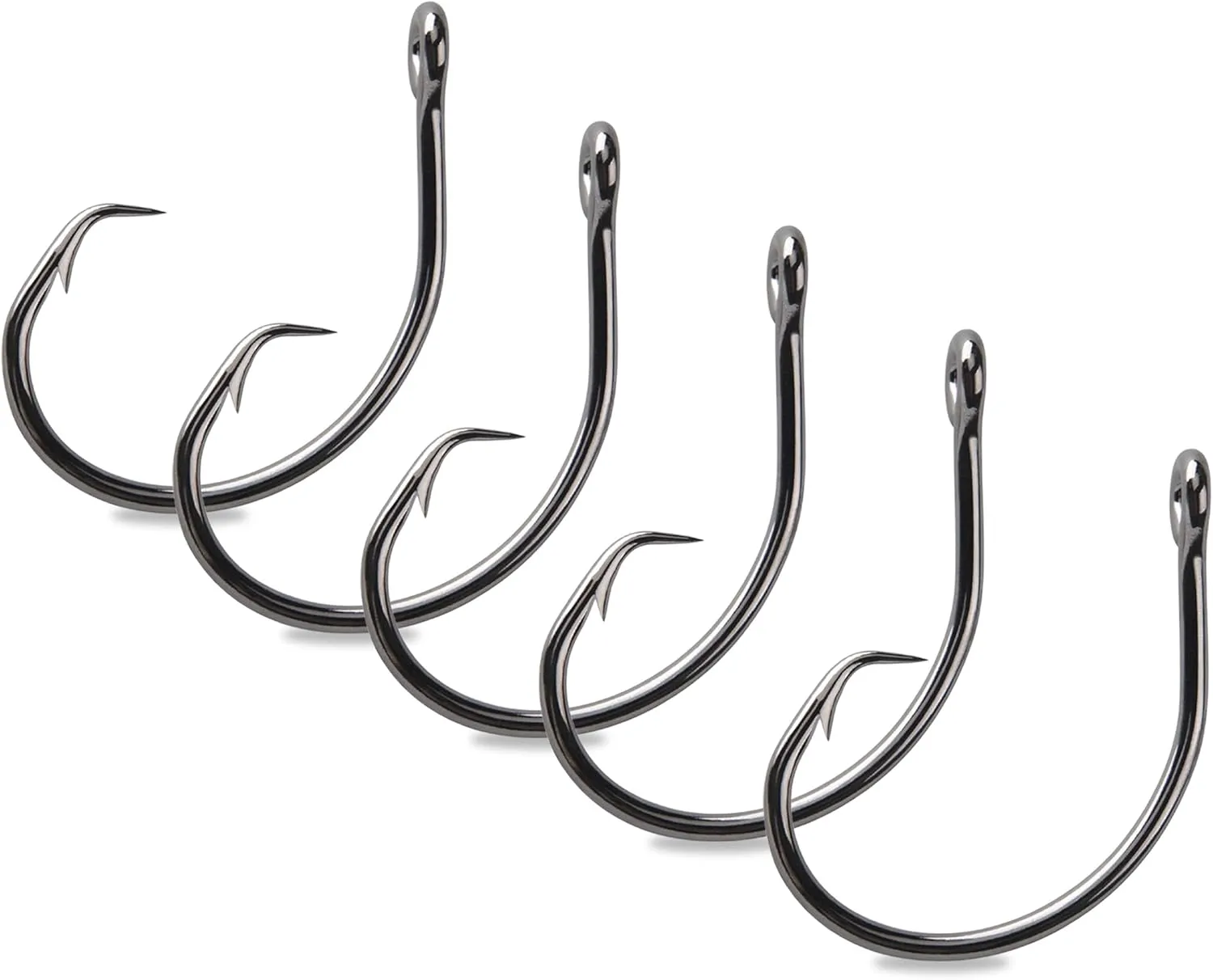 Mustad Demon Perfect Wide Gap Inline Circle Hook, 39948NP-2X Strong Fishing Hooks, Ideal for Saltwater & Freshwater Fishing, Original Patented Design - Black Nickel Finish