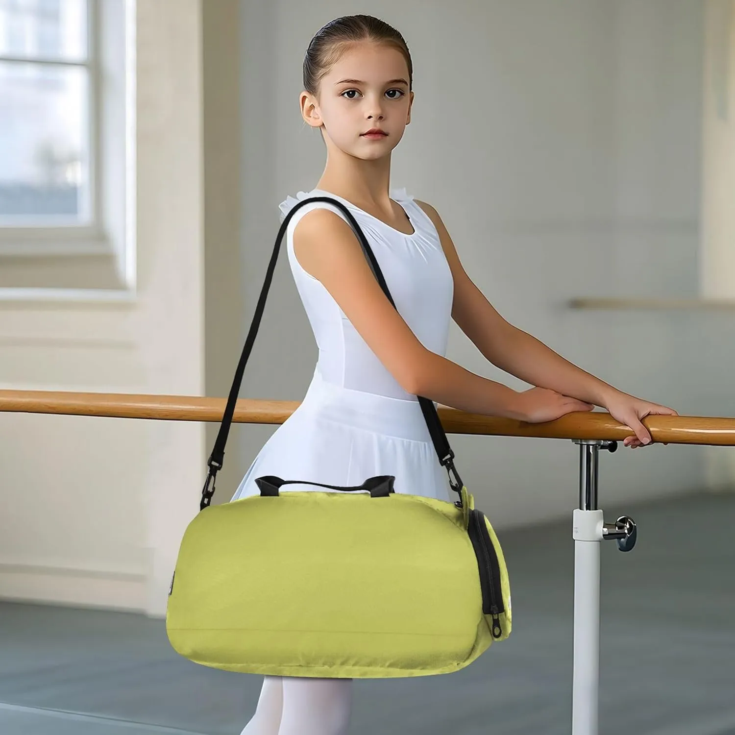 Mustard Green Travel Duffle Bags Girls Tote Toddler Weekender Bags Carry on Duffel Bag Boys Kids Gym Duffle