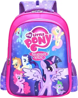 MY L. Pony Backpacks Bookbag Cute Pony Princess Style School Book Waterproof Multi Storey Bags
