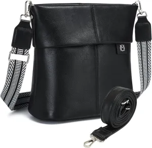 MYHOZEE Crossbody Purses for Women, Cross Body Bags with Two Straps Leather Shoulder Bag Trendy Handbags