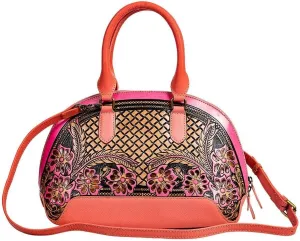 Myra Bag Shoulder Handbag for Women - Western Leather Bag Salmon