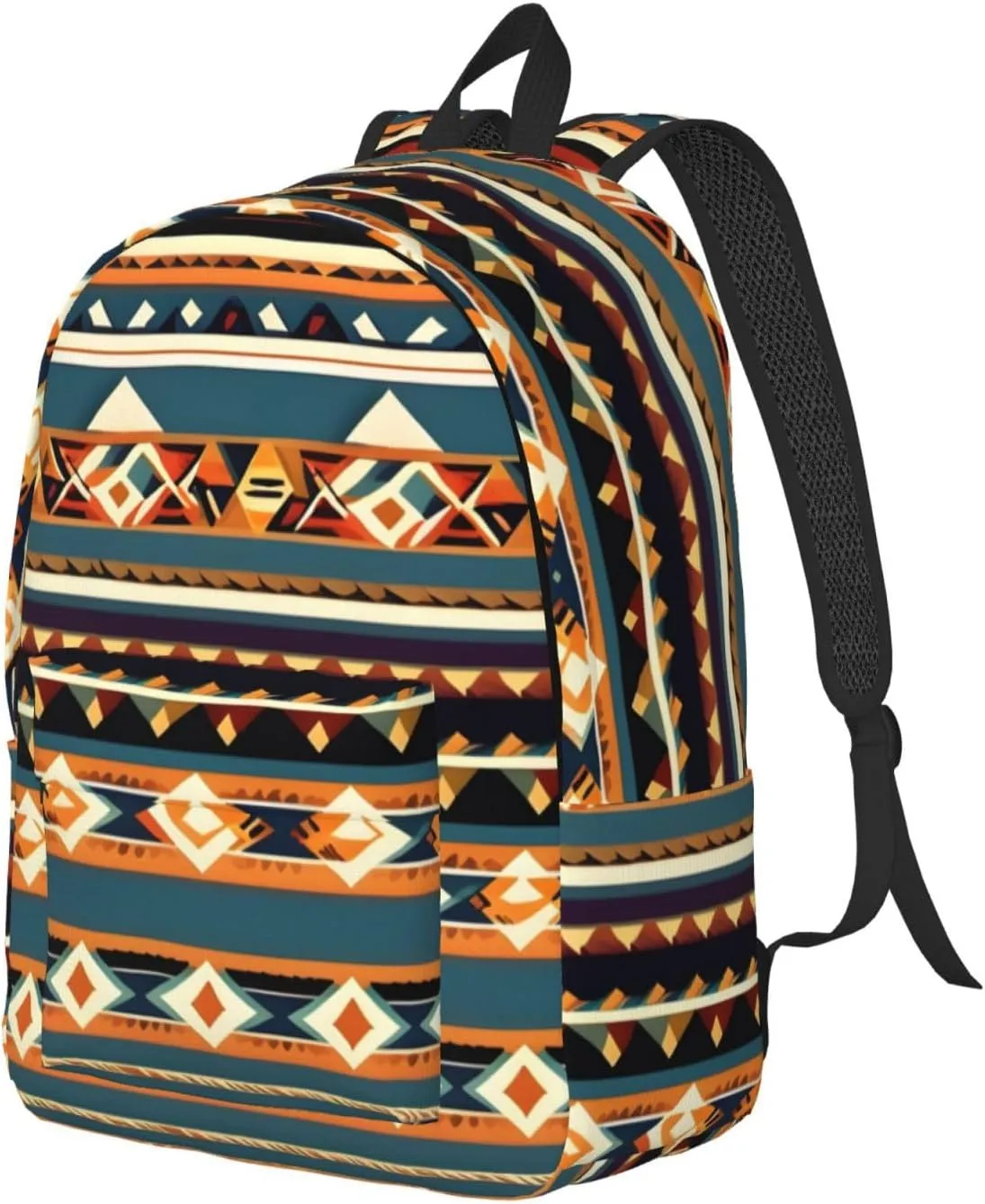 Native American Pattern Print Canvas Laptop Backpack Outdoor Casual Travel Bag Daypack Book Bag For Men Women