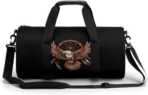 Native American Tribal Dream Catcher Eagle Gym Bag Lightweight Duffel Bag Workout Bag Overnight Backpack Travel Bags for Men Women