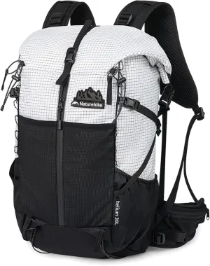 Naturehike 5L/15L/25L/30L Lightweight Hiking backpacking backpack, Camping Waterproof Bag, Outdoor Daypack for Adults (30 5L, White)