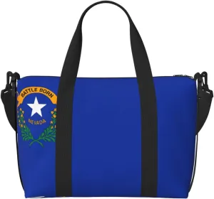 Nevada State Flag Duffel Bags for Traveling - Lightweight Personal Item Travel Bags for Women, Gym Bags for Men