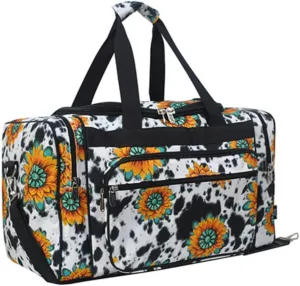 NGIL Canvas 20" inch Duffle Bag (Farm Sunflower-Black)