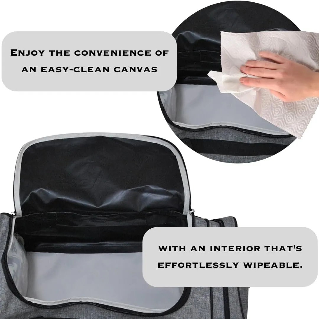 NGIL Canvas 20" inch Duffle Bag (Gray Crosshatch)