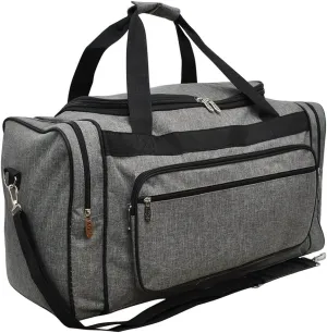 NGIL Canvas 20" inch Duffle Bag (Gray Crosshatch)