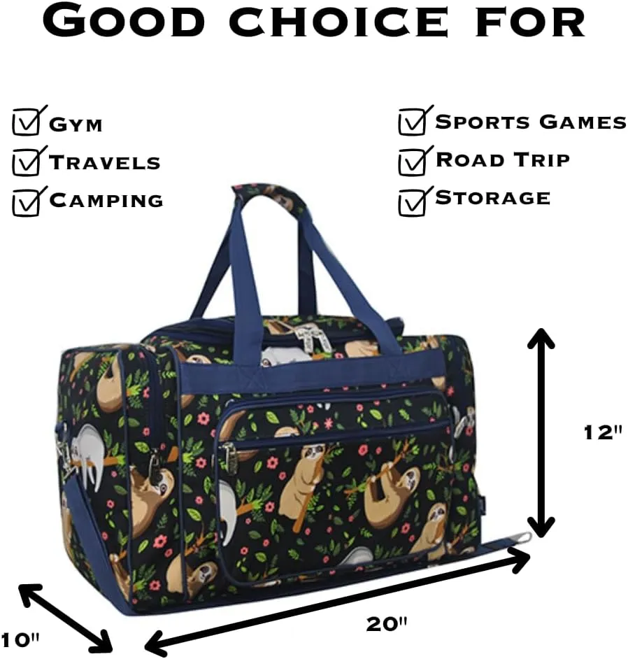 NGIL Canvas 20" inch Duffle Bag (Night Sloth-navy)