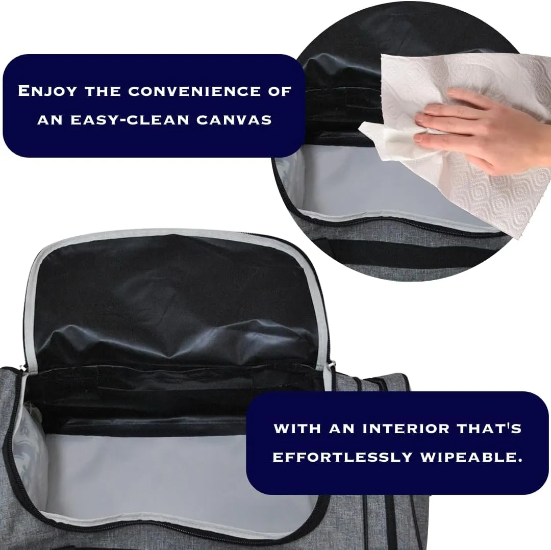 NGIL Canvas 20" inch Duffle Bag (Seersucker-Navy)
