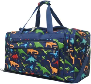 NGIL Canvas 23" inch Duffle Bag (Dino World-Navy)