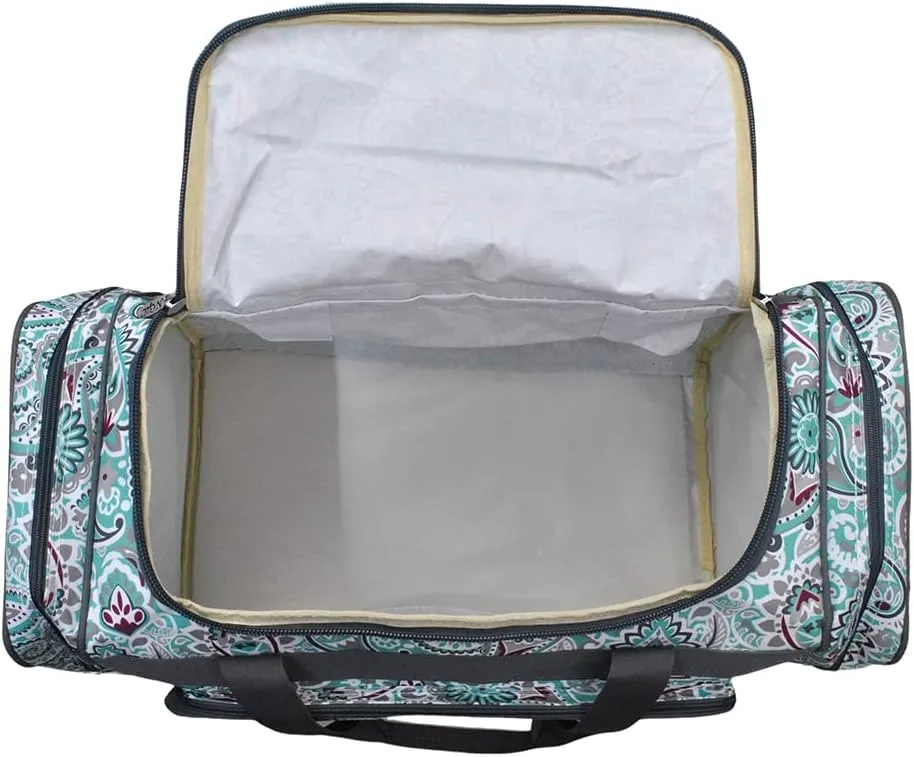NGIL Canvas 23" inch Duffle Bag (Swirl Print-Gray)