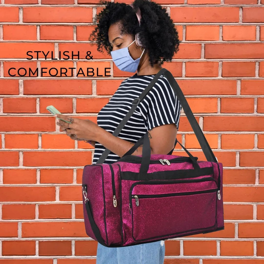 NGIL Canvas 23" inch Duffle Bag (Swirl Print-Gray)