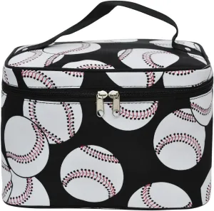 NGIL Large Top Handle Cosmetic Case (Baseball-Black)