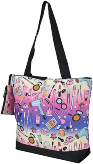 NGIL Medium Top Zipper Closure Canvas Tote Bag with Attached Matching Coin Purse For Moms and Nurses