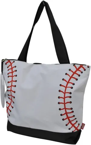 NGIL Medium Top Zipper Closure Canvas Tote Bag with Attached Matching Coin Purse For Moms and Nurses