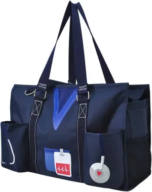 NGIL Utility Water Resistant Tote Bag, Top Zipper Closure, Perfect Gifts for Working Women, Nurses, Gym bag
