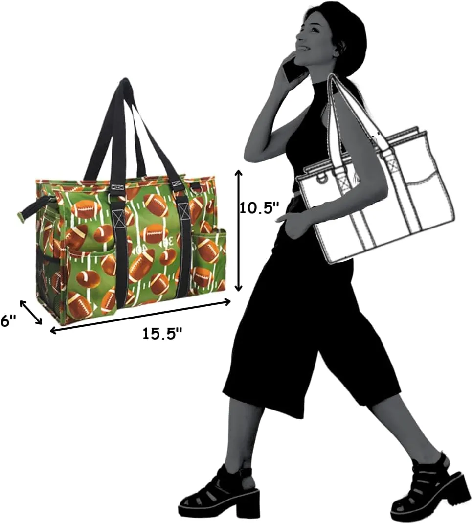 NGIL Utility Water Resistant Tote Bag, Top Zipper Closure, Perfect Gifts for Working Women, Nurses, Gym bag