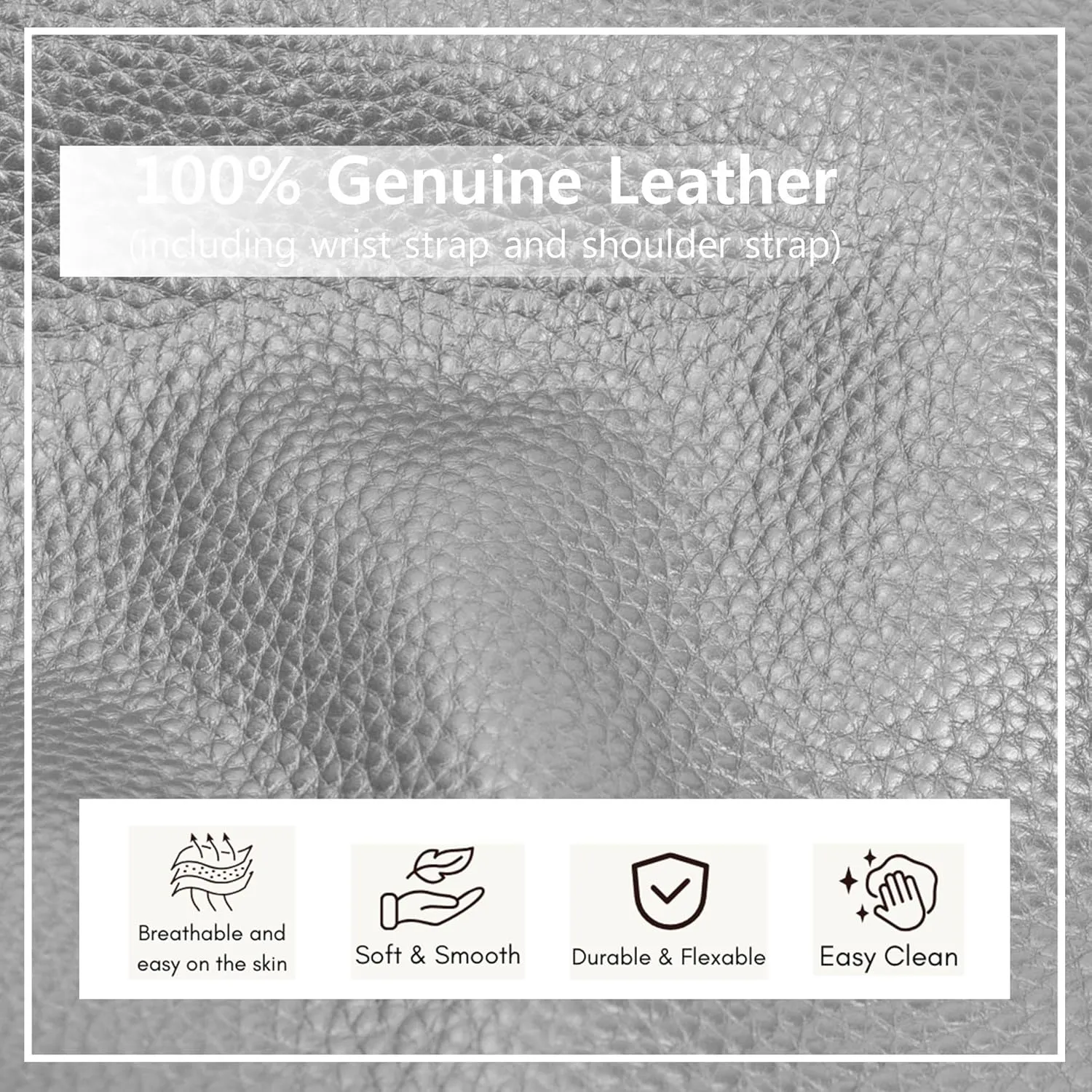 NGIL Women Genuine Leather Crossbody Wristlet, Women's Handbag, Chic Shoulder Bag Small Wristlet Wallet, Golden Accent Zipper