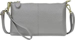 NGIL Women Genuine Leather Crossbody Wristlet, Women's Handbag, Chic Shoulder Bag Small Wristlet Wallet, Golden Accent Zipper