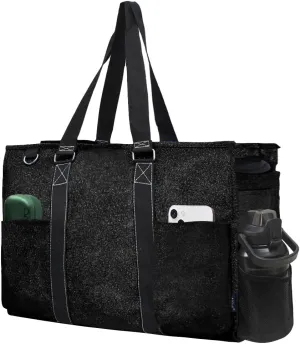 NGIL Zip-Top Tote Bag with Exterior Pockets for Working Women, Teachers, Nurses, and Moms, Design in USA