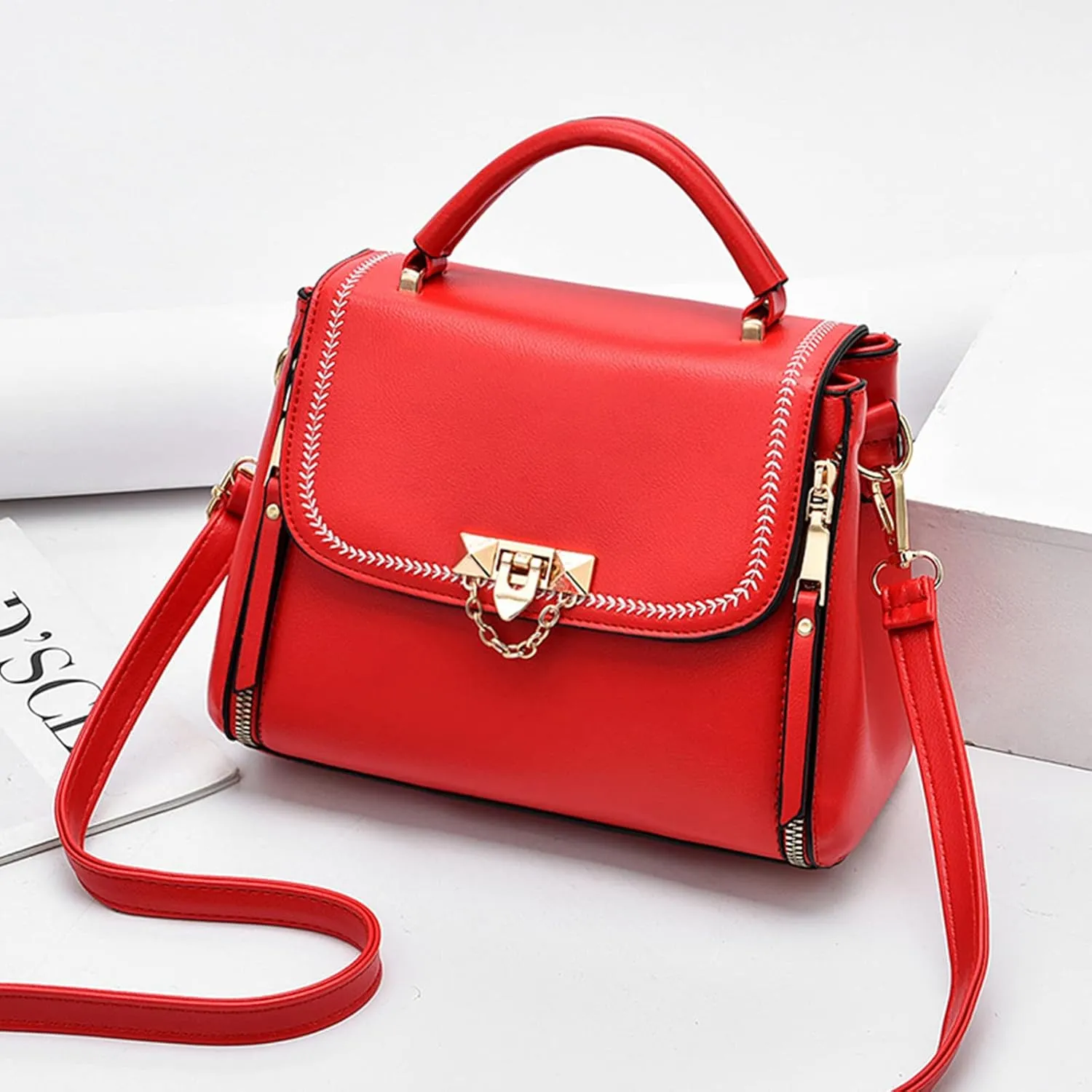 NICOLE & DORIS Small Handbags for Women Crossbody Bag Ladies Shoulder Bags PU Leather Top Handle Bags