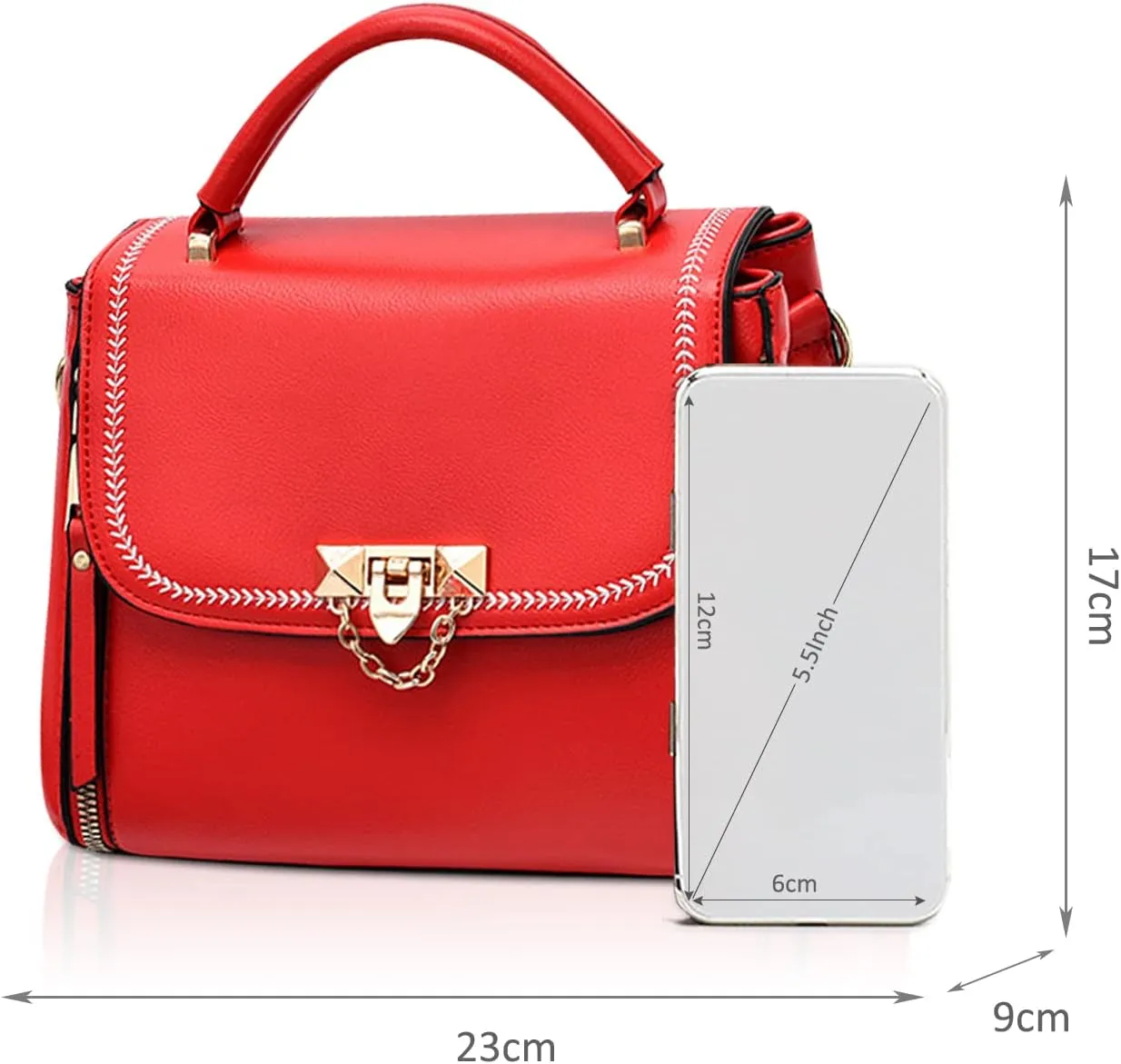 NICOLE & DORIS Small Handbags for Women Crossbody Bag Ladies Shoulder Bags PU Leather Top Handle Bags