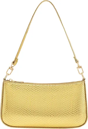 NIUEIMEE ZHOU Shoulder Bag for Women Retro Vegan Leather Classic Clutch Tote HandBags Purses with Zipper Closure