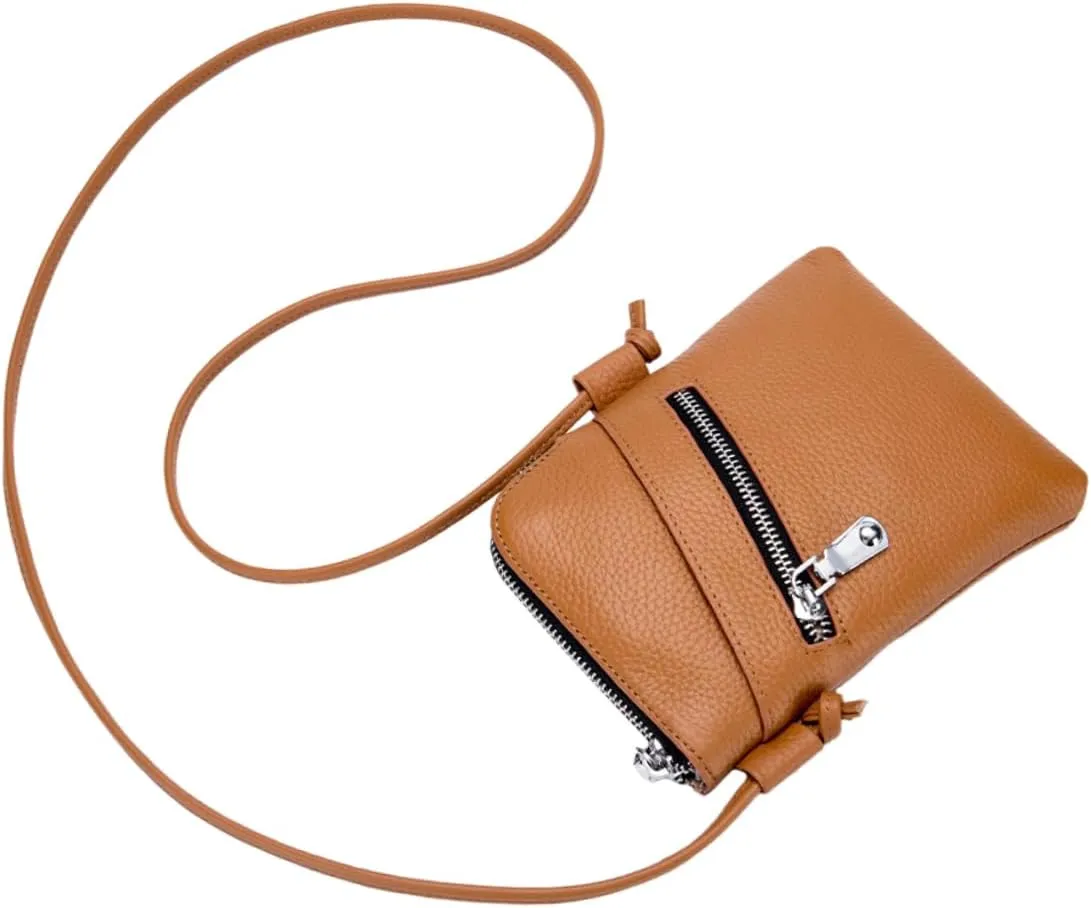 NOLITOY Leather Women's Shoulder Bag Mini Crossbody Cosmetic Bags Outdoor Storage Pouch for Girlfriends