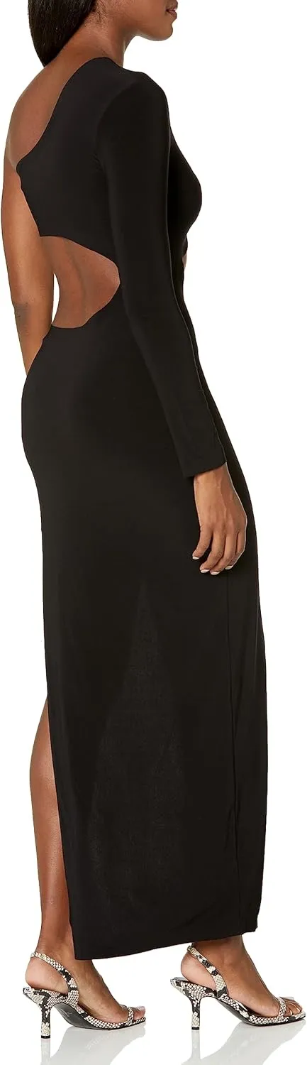 Norma Kamali Women's One Sleeve Shane Wide Slit Gown