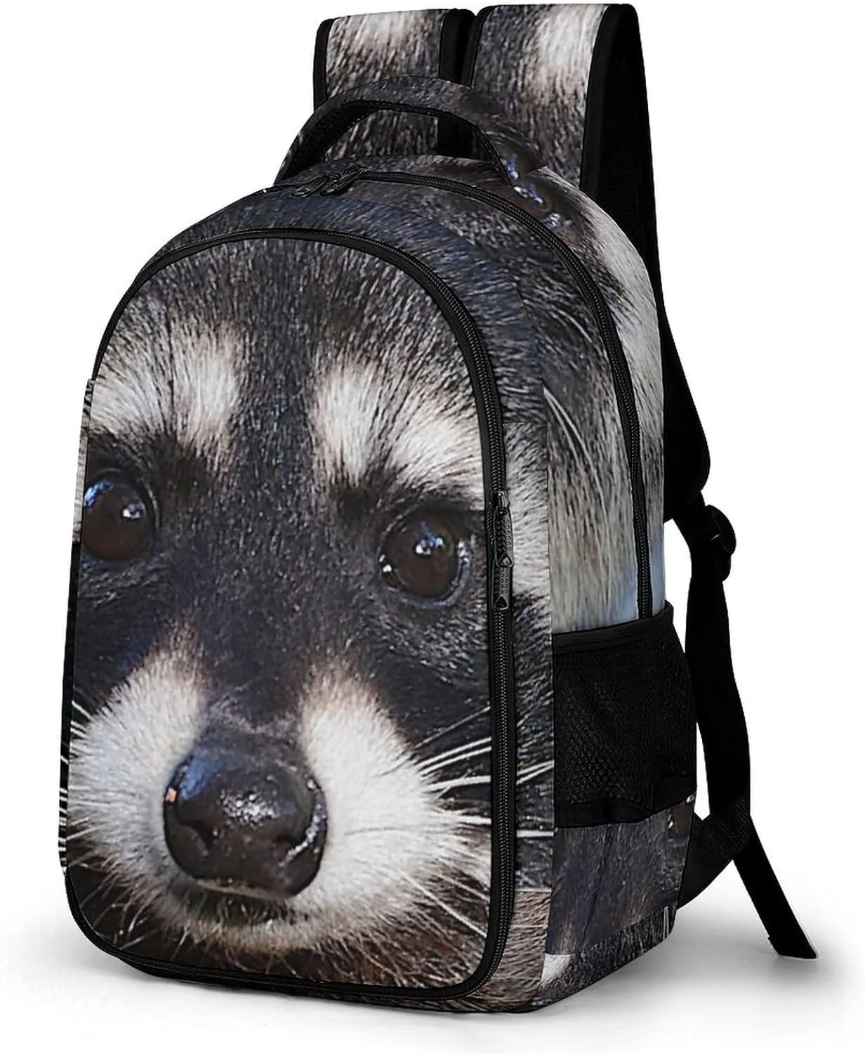 Northern Raccoon's Face Basic Backpack Travel Daypack for Men Women Work Hiking Laptop Bag