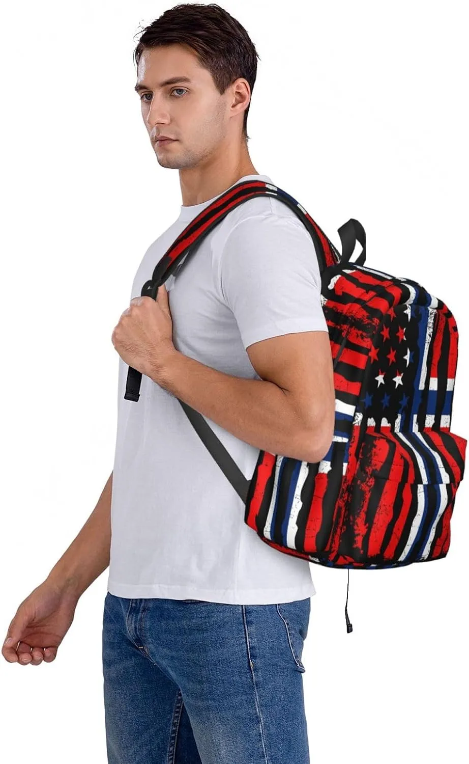 Norwegian American Flag Norway Root Casual Backpack Large Capacity Travel Backpacks Laptop Daypack Commuter Rucksack Adjustable Strap Sports Bags for Hiking Biking