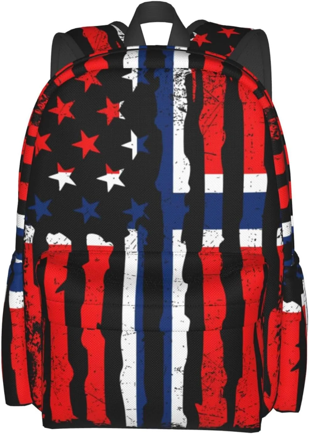 Norwegian American Flag Norway Root Casual Backpack Large Capacity Travel Backpacks Laptop Daypack Commuter Rucksack Adjustable Strap Sports Bags for Hiking Biking