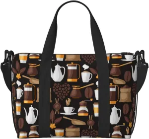Novastar Laptop Tote Bag for Women Work - kettle tea cup Overnight Weekender Bags for Women Travel, Gym Bag for Women Men, Personal Item Crossbody Travel Bags for Women Men Carry On