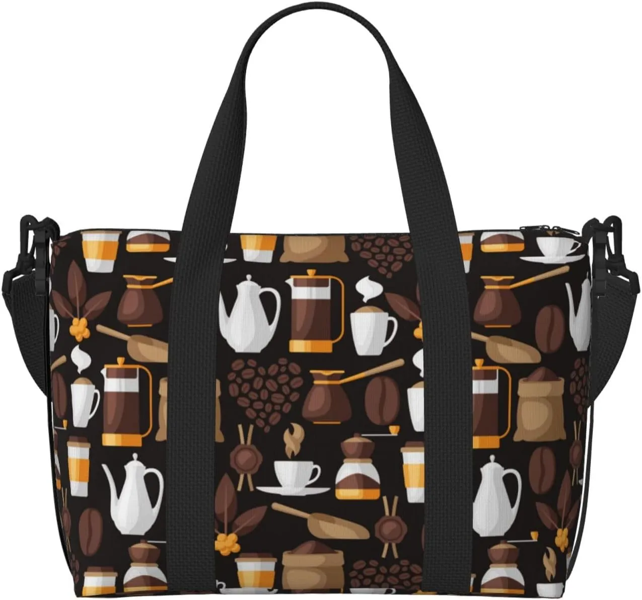 Novastar Laptop Tote Bag for Women Work - kettle tea cup Overnight Weekender Bags for Women Travel, Gym Bag for Women Men, Personal Item Crossbody Travel Bags for Women Men Carry On