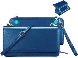 nuoku Crossbody Bags for Women, Detachable Credit Card Holder and Wallet for Women with RFID Blocking, Includes 2 Size Bags