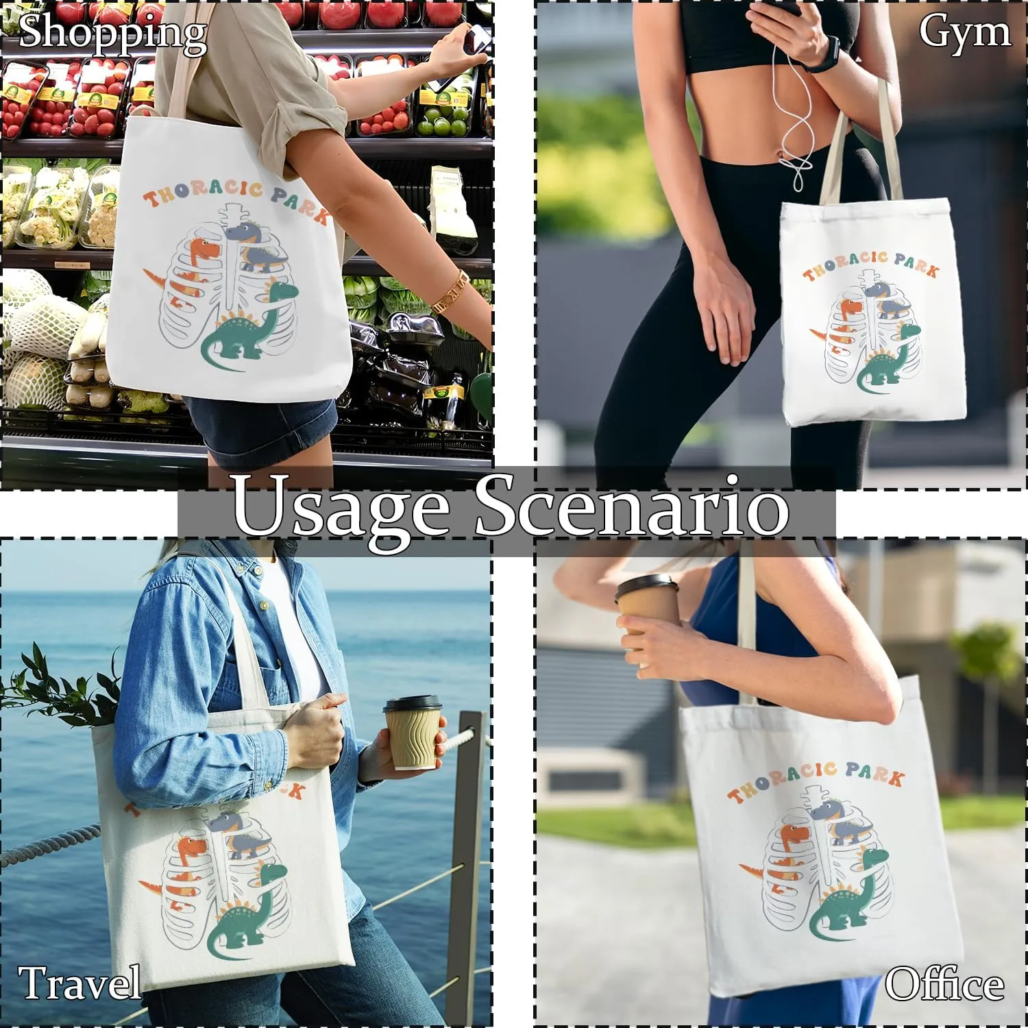 Nurse Tote Bag, Nurse Gifts Canvas Tote Bags for Women, Nurses Week Gifts, Nursing Reusable Grocery Shopping Bags
