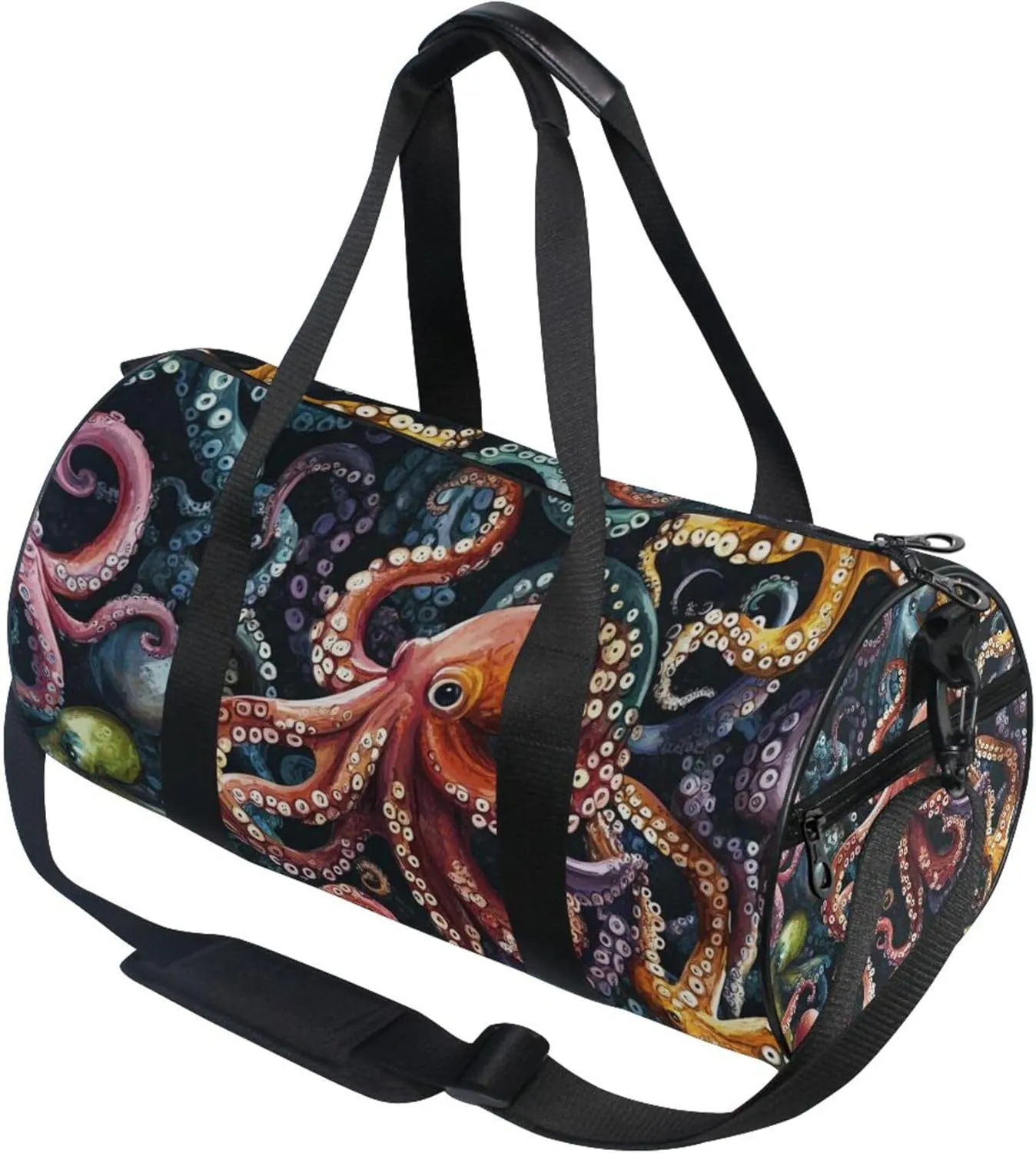 Ocean Octopus Retro Gym Duffle Bag Women Men Sports Fitness Bag for Workout Travel Gymnastics Dance Ballet