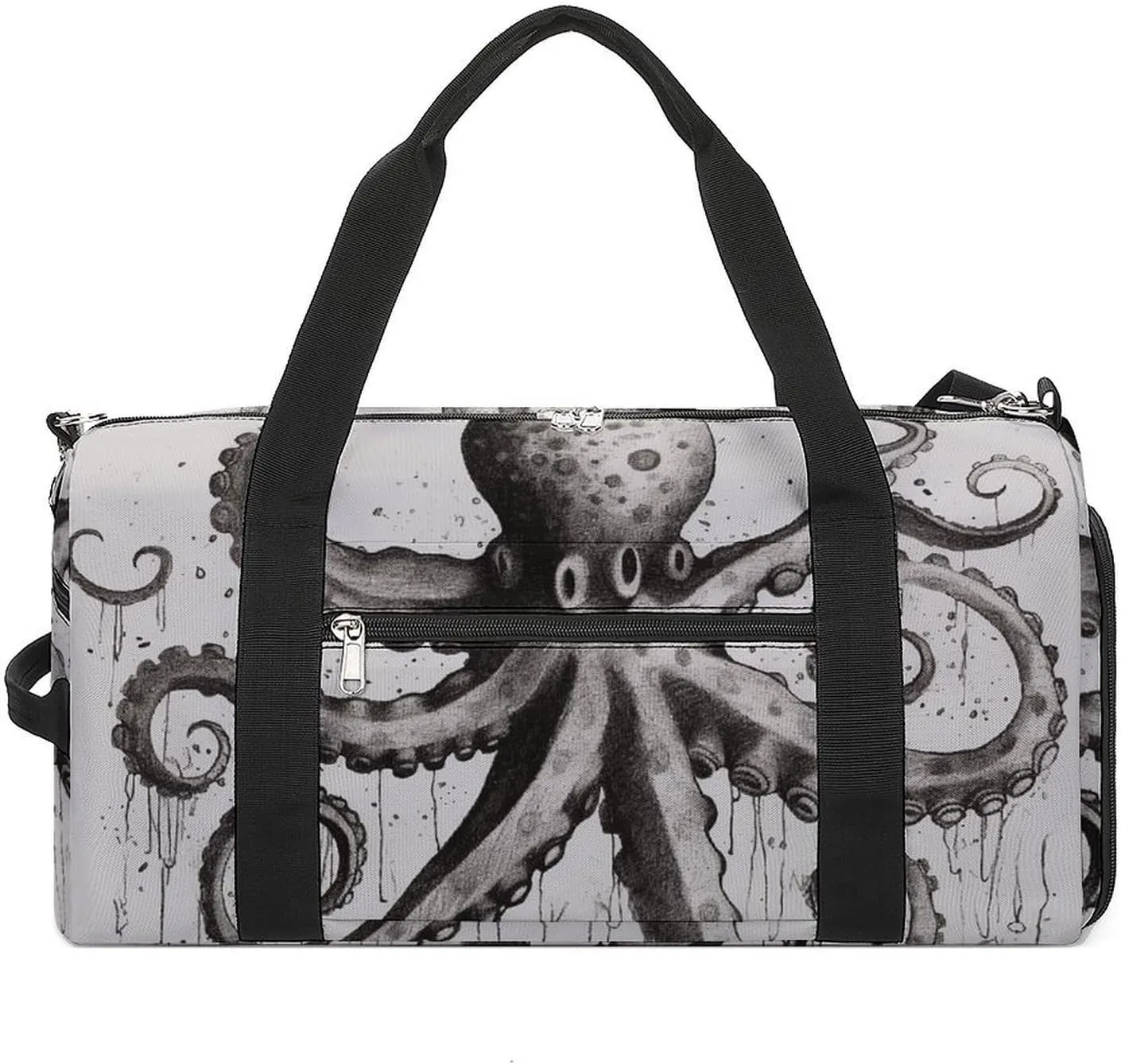 Octopus Sports Gym Bag Carry on Holdalls for Men Small Duffel Bags for Women with Shoe Compartment