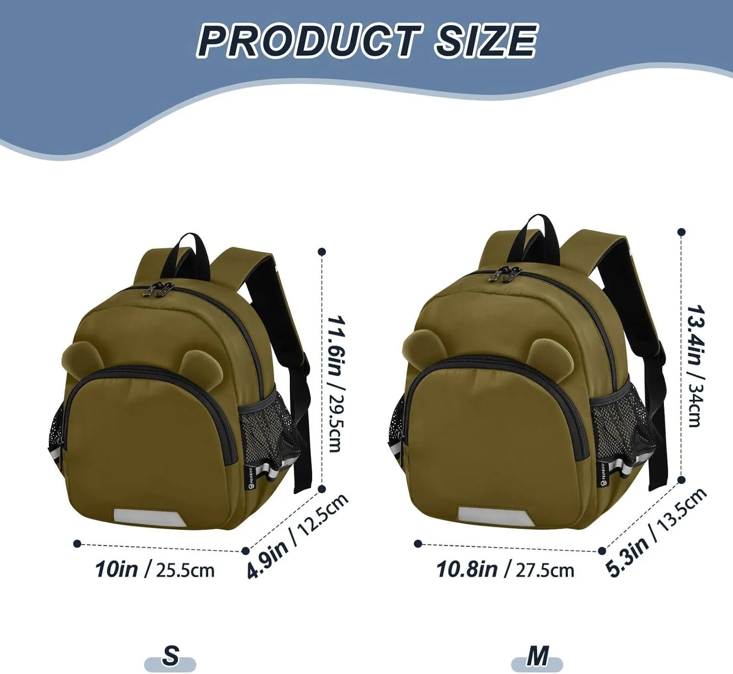 ODAWA Toddler Leash Backpacks Coffee Kids Backpack, Toddler Schoolbag for Boys Girls