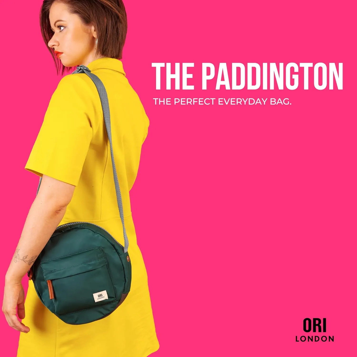 ORI LONDON Crossbody Bag - Nylon Small Crossbody Bags for Women & Men with Chunky Zippers - The Paddington