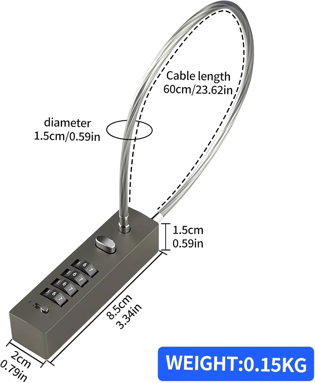 Outdoor Fence Gate Lock Locker - Bike, Cable Chain, Combination Locks