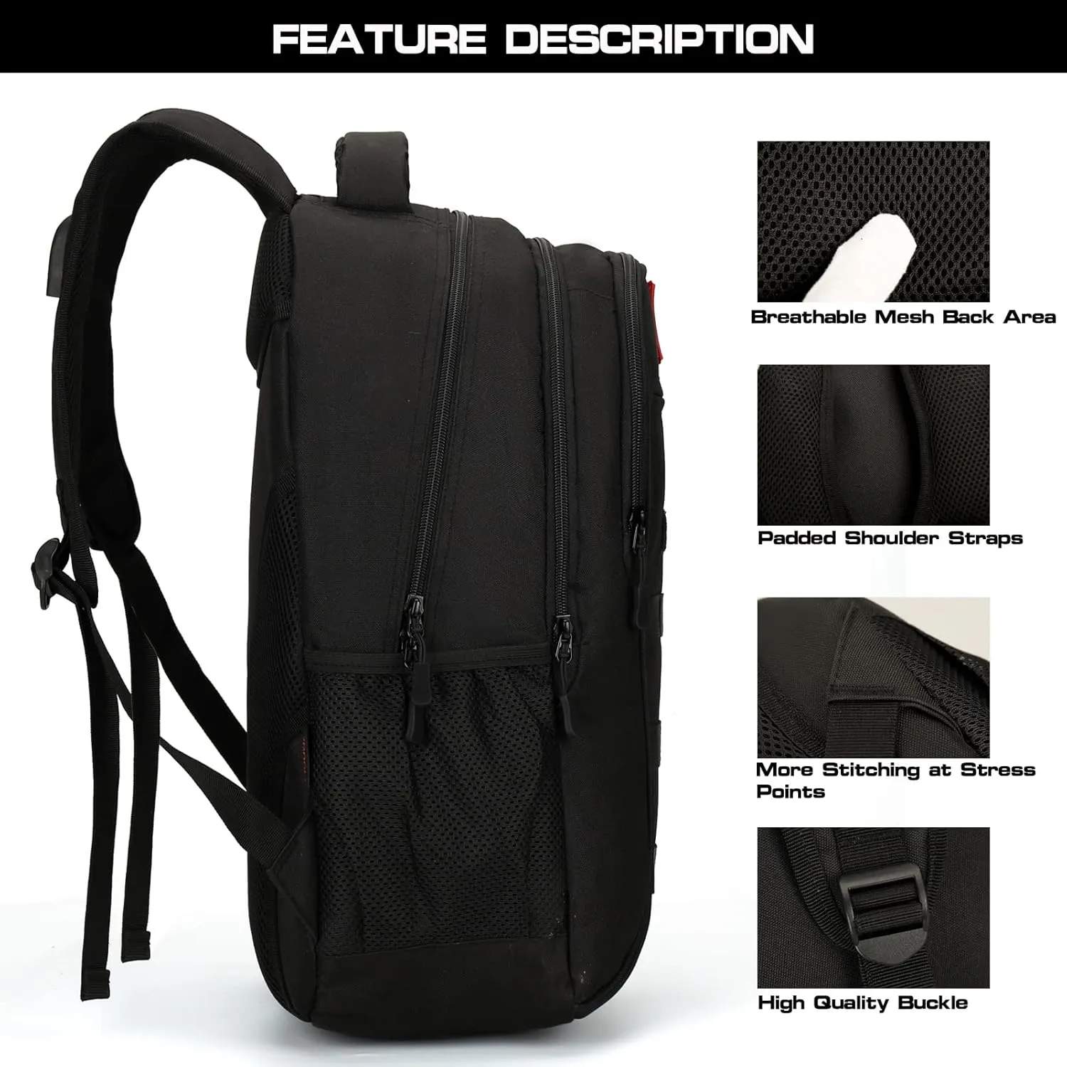 outdoor plus Camo Backpack,Military Boys Backpacks for School,Army Bookbag with USB Charging Port,30l/40L
