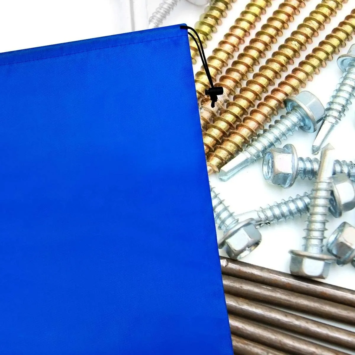PALTERWEAR Drawstring Bag - Nylon Cinch and Ditty Stuff Pouch with Toggle (5 x 7-12 pack, Blue)